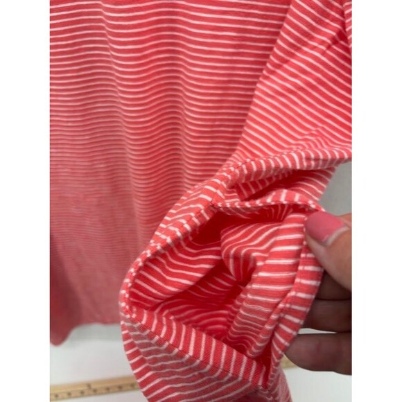Lands end Women's‎ T-Shirt Dress Plus Size 2X Coral Striped Pockets - Picture 7 of 8